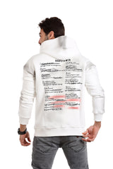 White With Touch Casual Hoodie