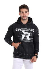 Urban Statement Hoodie Vintage Charcoal black