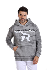 Urban Statement Hoodie Vintage Charcoal black