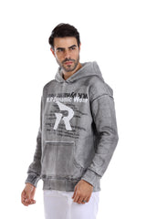 Urban Statement Hoodie Vintage Charcoal black