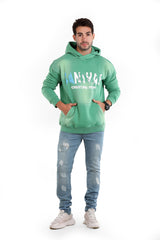 Midnight Green Printed Hoodie