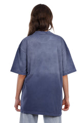 Round Neck Comfy Heather Blue T-Shirt