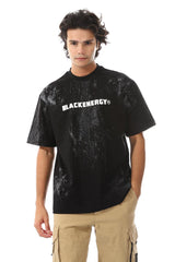 Black Energy Printed Black T-Shirt