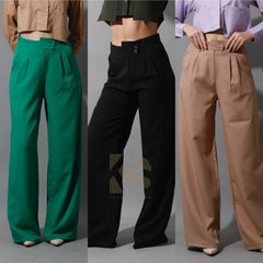 High Waist Wide Leg Trousers