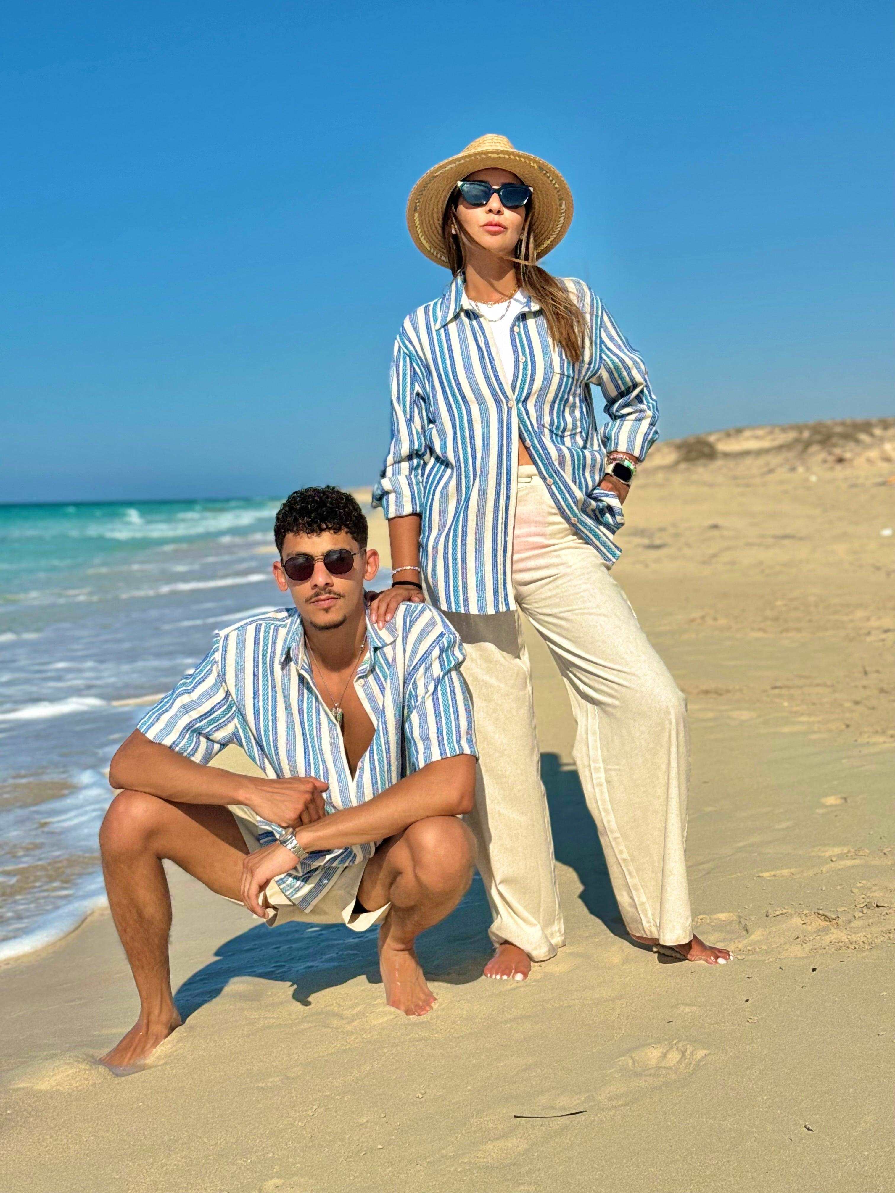 Blue Stripes Linen Shirt