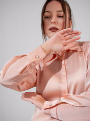 Collared light pink shirt