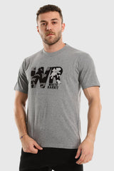 Stitched Camouflage "WR" Black Cotton Tee