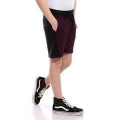 Boys Bi-Tone Slip On Pique Shorts