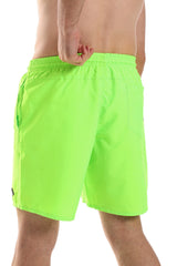 Side Pockets Plain Black Swim Shorts phosphoric