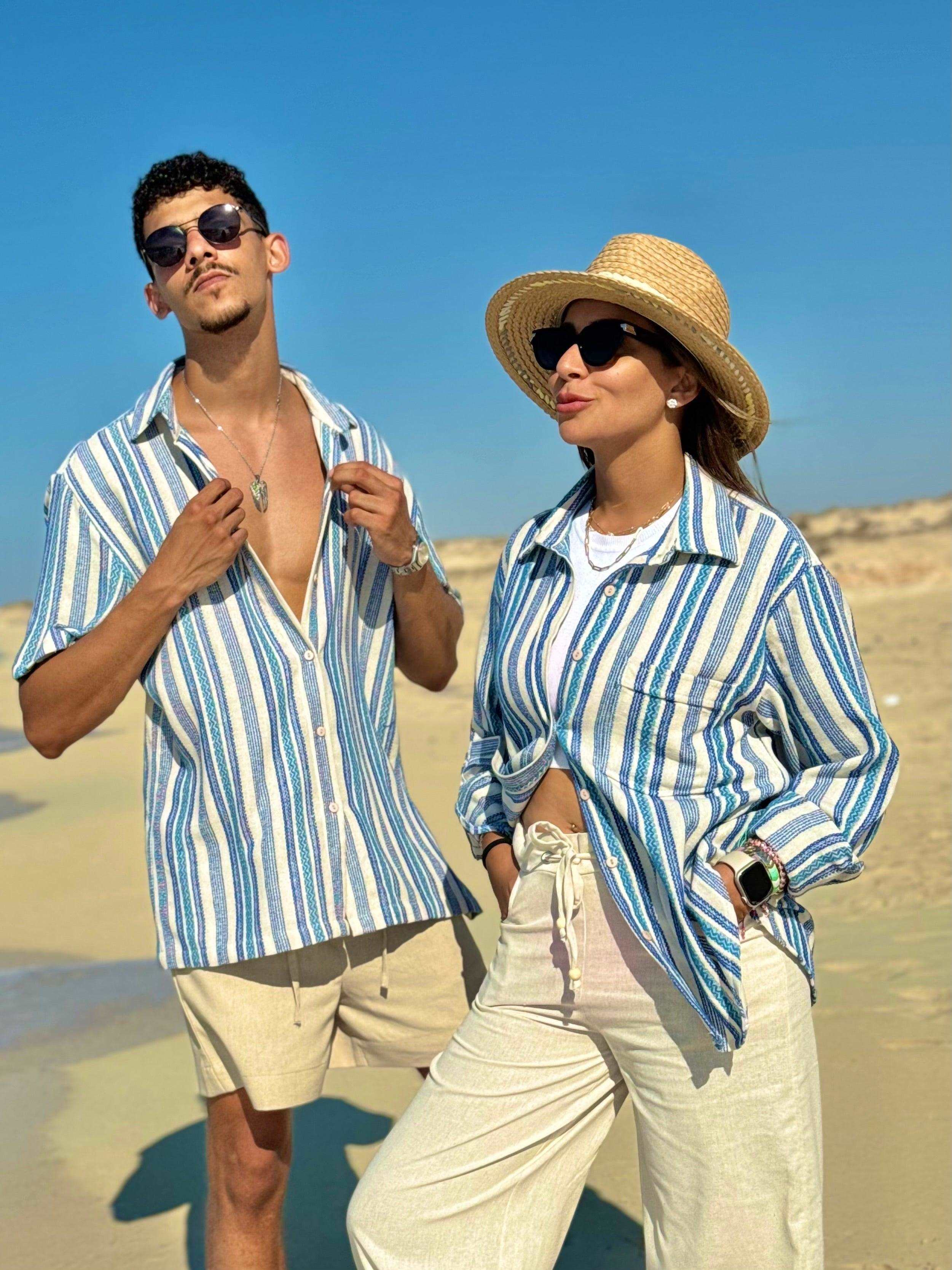 Blue Stripes Linen Shirt