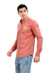 Mandarine Collar Buttoned Solid Shirt