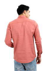 Mandarine Collar Buttoned Solid Shirt