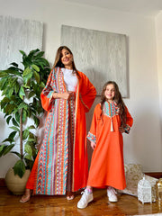 Sultana Orange Kids Kaftan