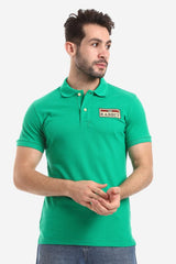 Double Buttoned Short Sleeves Pique Polo