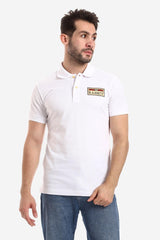 Double Buttoned Short Sleeves Pique Polo