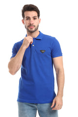 Pique Pattern Turn Down Collar Polo Shirt