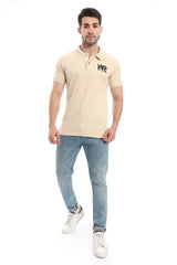 Plain Comfy Buff Neutrals Polo Shirt