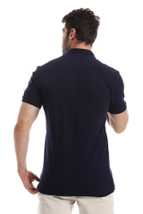 Side Stitched Patch Cotton Polo Shirt