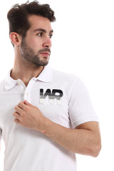 Side Stitched Patch Cotton Polo Shirt