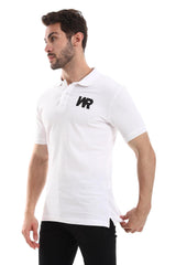 Side Printed "WR" Classic Polo Shirt – Grey