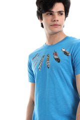 Textured Feathers Printed Tee