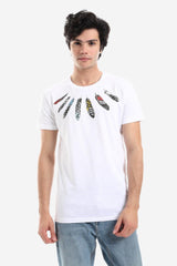 Textured Feathers Printed Tee