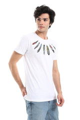 Textured Feathers Printed Tee