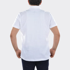 Side Wind Cotton Poloshirt - White