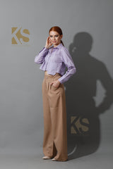 High Waist Wide Leg Trousers