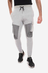 Netted Printed Heather Gray Cargo Sweatpants