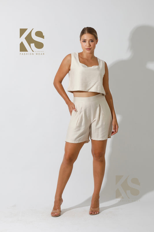 Tank Top & Flared Shorts Set