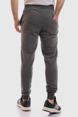 Fully Ribbed Plain Sweatpants - Heather Grey