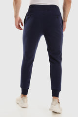 Side Pockets Slip On Cotton Sweatpants With Hem