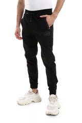 Side Zipper Pockets Plain Polyester Joggers