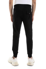 Side Zipper Pockets Plain Polyester Joggers