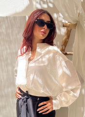 Petal White Blouse