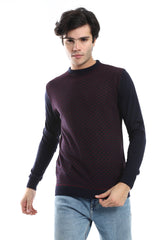 Knitted Pullover With Ribbed Hem - *-Olive