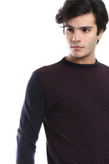 Knitted Pullover With Ribbed Hem - *-Olive