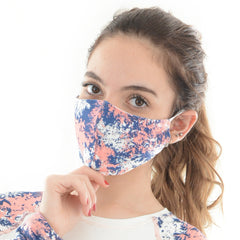 Dust proof printed mask - Navy'n Pink patches