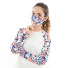 Dust proof printed mask - Navy'n Pink patches