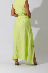 Maxi Side Slite Skirt Set