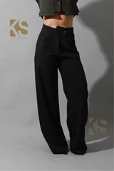 High Waist Wide Leg Trousers