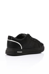 Black Engraved Shapes Elegant Sneakers