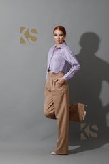 High Waist Wide Leg Trousers