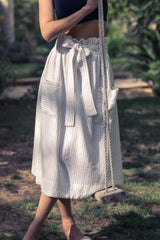 Linen Lines A-Line Skirt