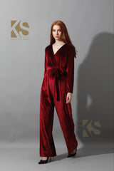 Wrapped wide leg Jumpsuit