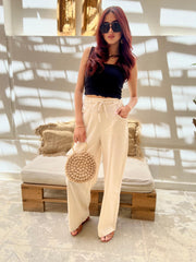 Beige Bloom Pants