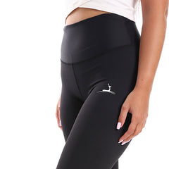 Plain Sportive stretch leggings-Black