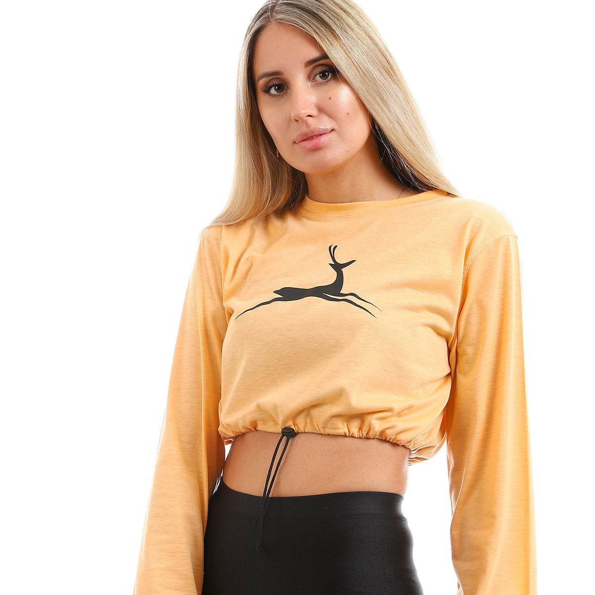 "Doe" Long Sleeves Crop Top