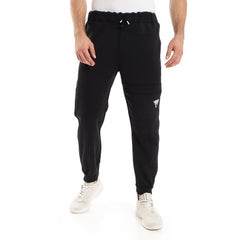 "VIGA" double face sweatpants- Heather Blue*Black